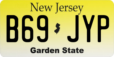 NJ license plate B69JYP