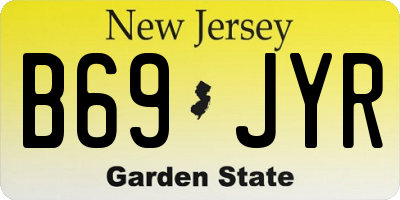 NJ license plate B69JYR