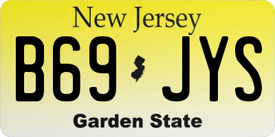 NJ license plate B69JYS