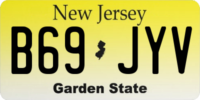 NJ license plate B69JYV