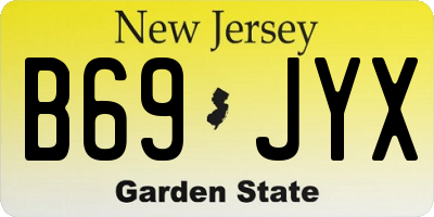 NJ license plate B69JYX
