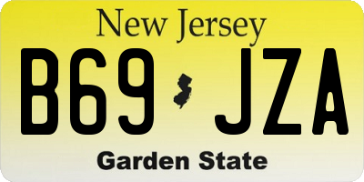 NJ license plate B69JZA