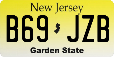 NJ license plate B69JZB