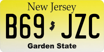 NJ license plate B69JZC