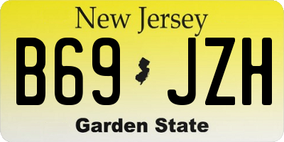 NJ license plate B69JZH