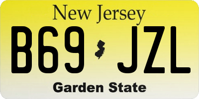 NJ license plate B69JZL