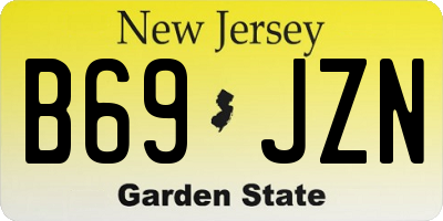 NJ license plate B69JZN