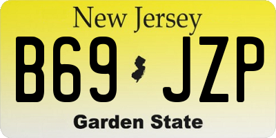 NJ license plate B69JZP