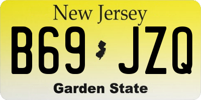 NJ license plate B69JZQ