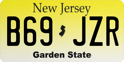 NJ license plate B69JZR