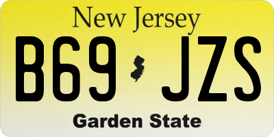 NJ license plate B69JZS
