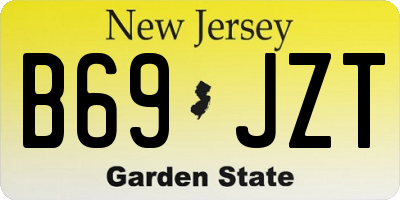 NJ license plate B69JZT