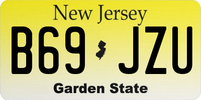 NJ license plate B69JZU