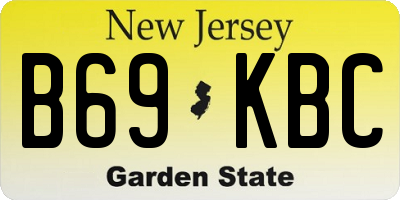 NJ license plate B69KBC