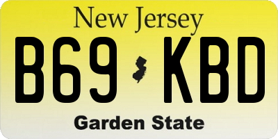 NJ license plate B69KBD