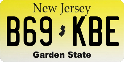 NJ license plate B69KBE