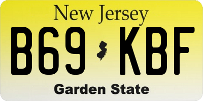 NJ license plate B69KBF
