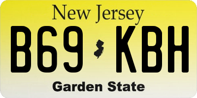 NJ license plate B69KBH