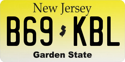 NJ license plate B69KBL