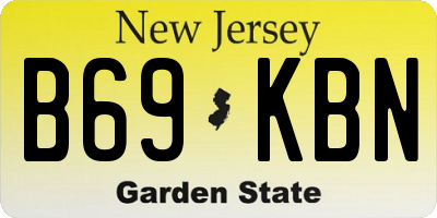 NJ license plate B69KBN