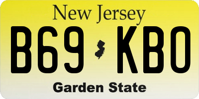NJ license plate B69KBO