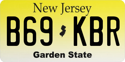 NJ license plate B69KBR