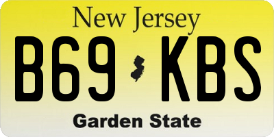 NJ license plate B69KBS