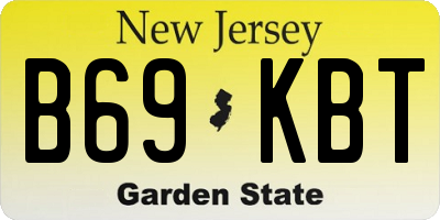 NJ license plate B69KBT
