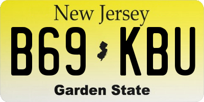 NJ license plate B69KBU