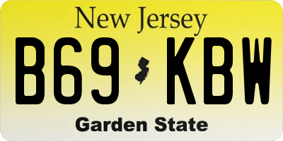 NJ license plate B69KBW