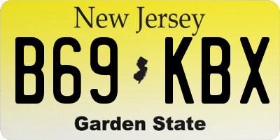 NJ license plate B69KBX