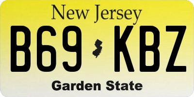 NJ license plate B69KBZ