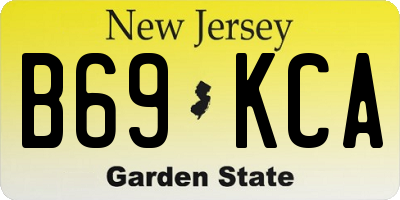 NJ license plate B69KCA