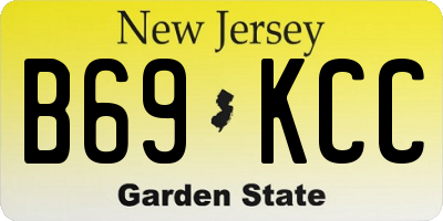 NJ license plate B69KCC
