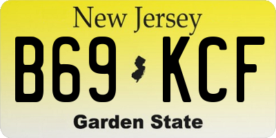 NJ license plate B69KCF