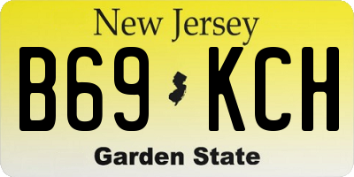 NJ license plate B69KCH