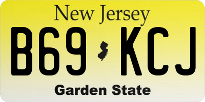 NJ license plate B69KCJ