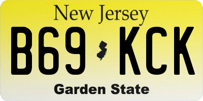 NJ license plate B69KCK