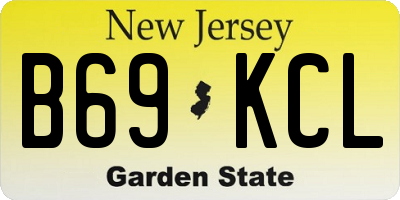 NJ license plate B69KCL