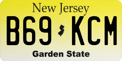NJ license plate B69KCM