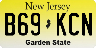 NJ license plate B69KCN