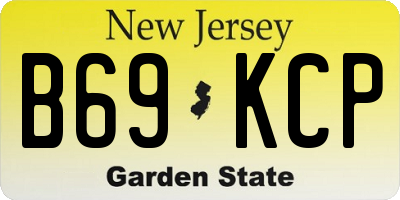 NJ license plate B69KCP