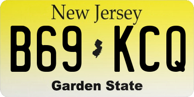 NJ license plate B69KCQ