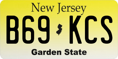 NJ license plate B69KCS