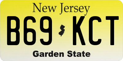 NJ license plate B69KCT