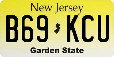 NJ license plate B69KCU
