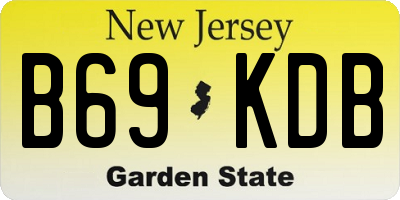 NJ license plate B69KDB