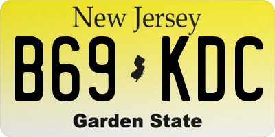 NJ license plate B69KDC
