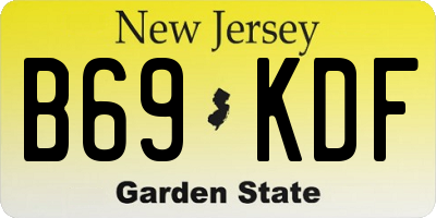 NJ license plate B69KDF
