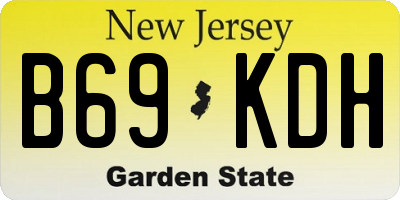 NJ license plate B69KDH